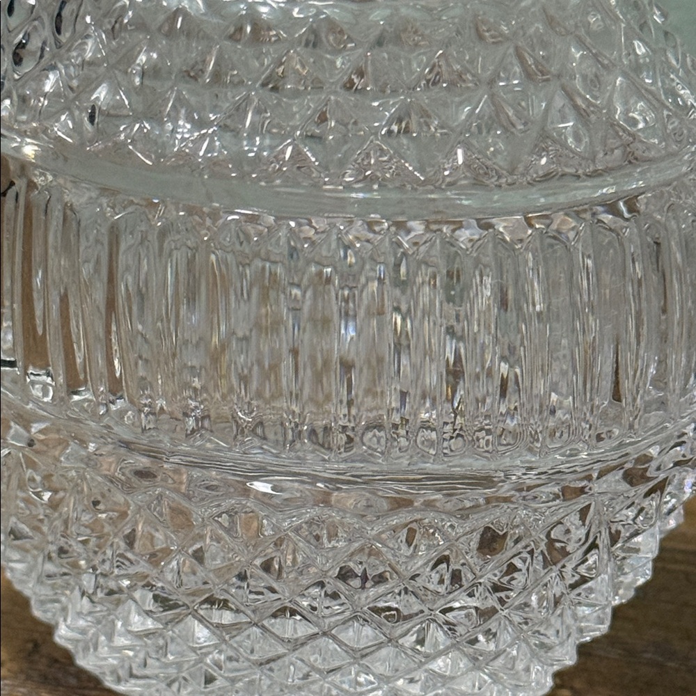 Set of 2 Vintage Italy Royal Crystal Rock 24% Lead Crystal Glass Cruet Set - Picture 8 of 11